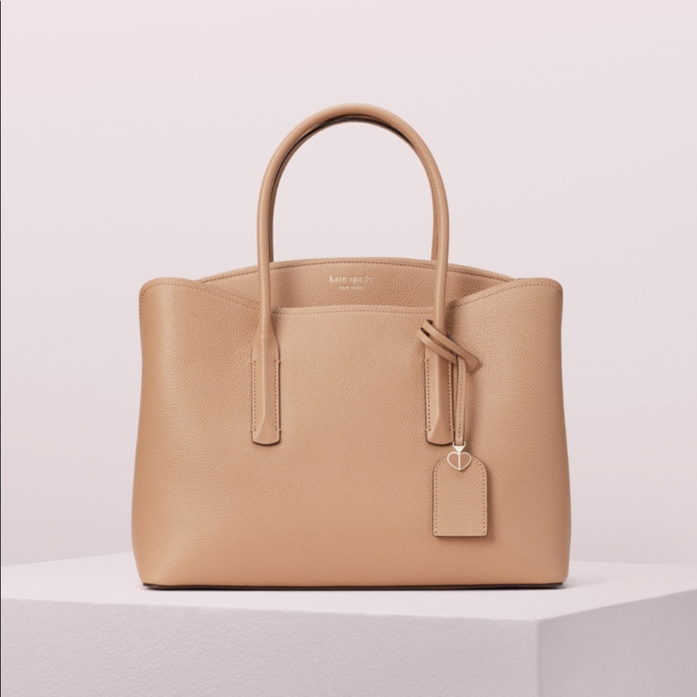 Kate Spade Margaux Large Satchel Tote Tan Fawn